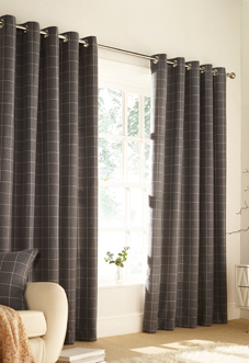 Ellis Eyelet, Grey - Ready Made Curtains